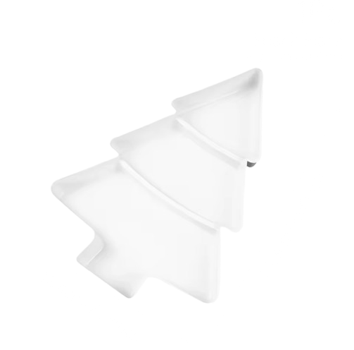 L’élégance des fêtes à table – Assiettes en forme de sapin