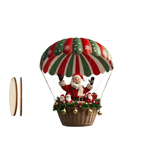 Le Père Noël dans les airs !