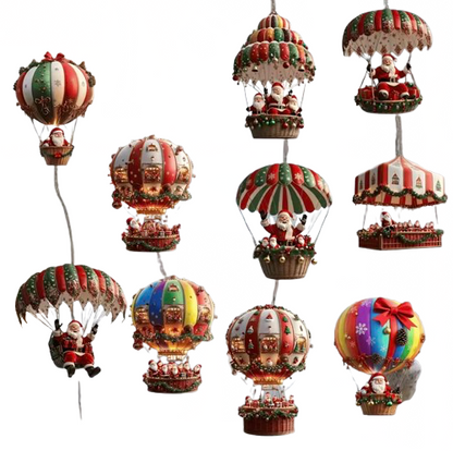 Le Père Noël dans les airs !